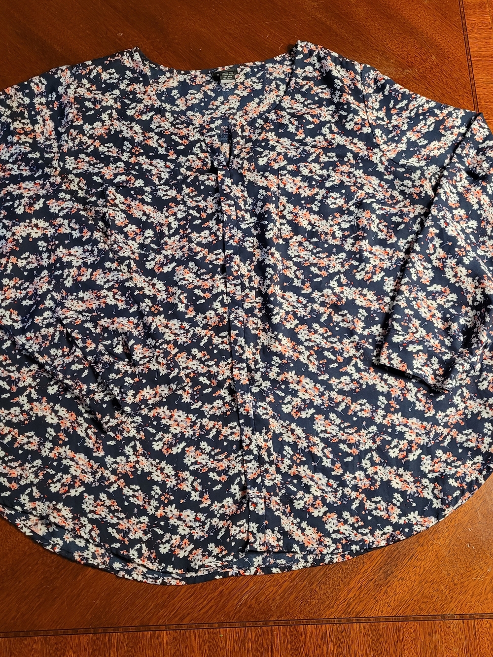 torrid Navy Floral Button-Down Shirt